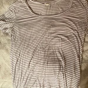 Garage white striped t-shirt small
